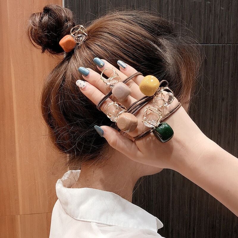 美人度アップ ファッション 透かし彫り シュシュ カチューシャ アクセサリー<ins-3324>
