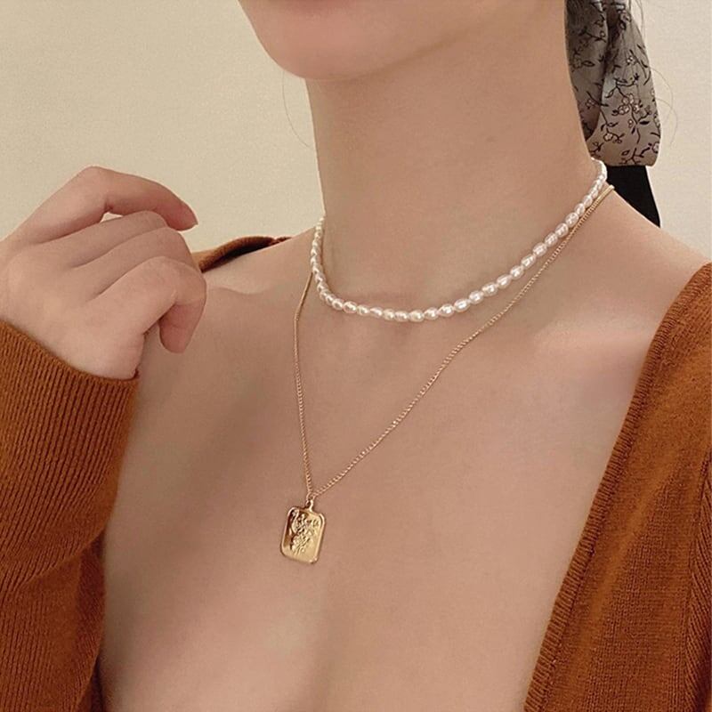 フランススタイル 高級感 フェミニン ネックレス アクセサリー<ins-3065>