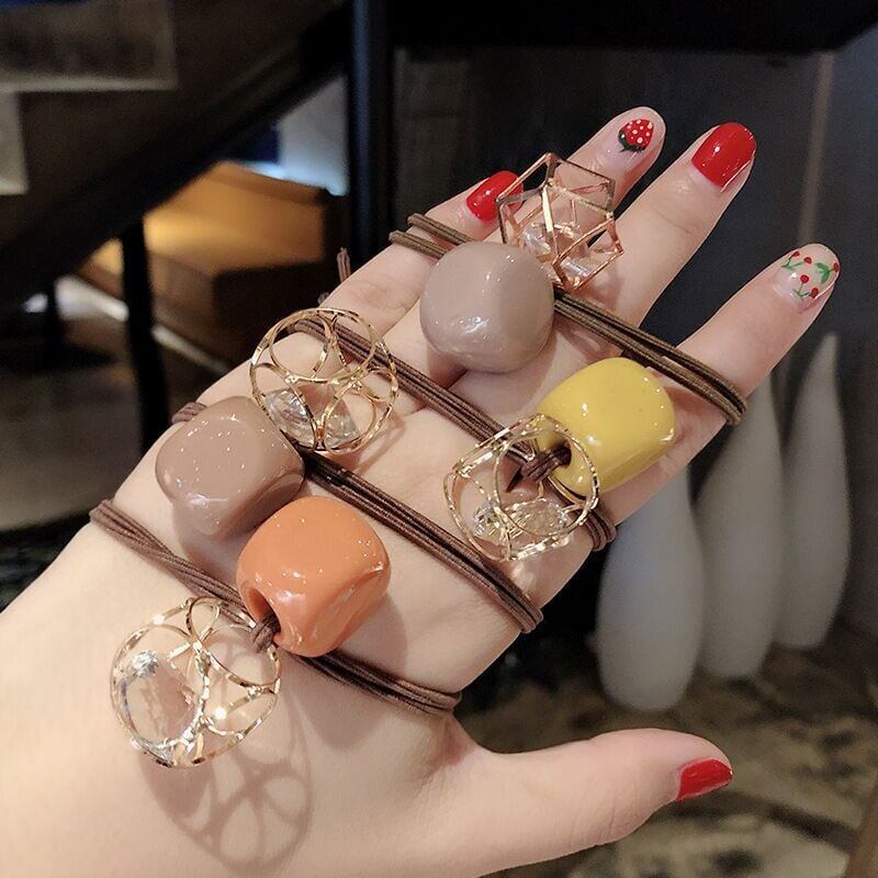 美人度アップ ファッション 透かし彫り シュシュ カチューシャ アクセサリー<ins-3324>