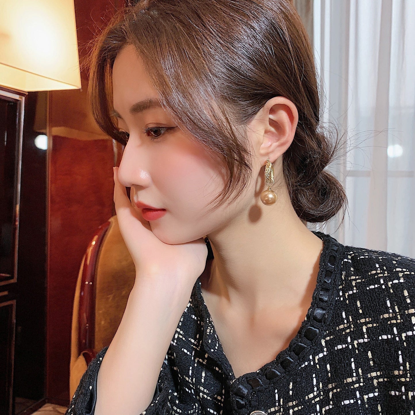 女性力を高める 美感いっぱい エレガント イアリング アクセサリー<ins-3145>